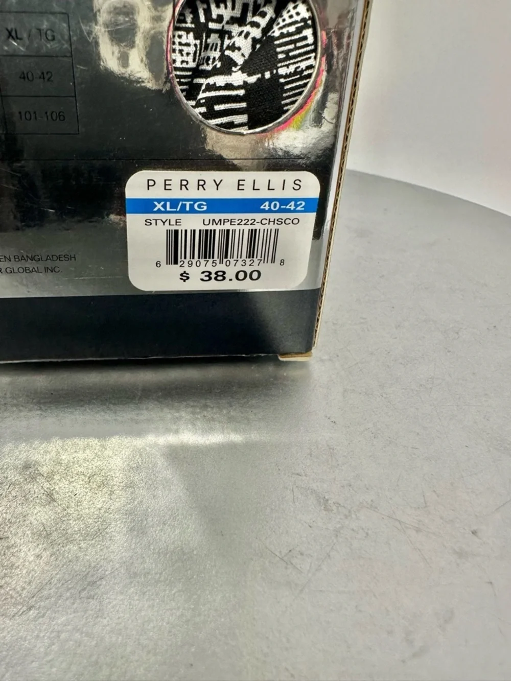 Perry Ellis 3-Pack Men's Woven Boxers in Gray and Black Patterns New size XL